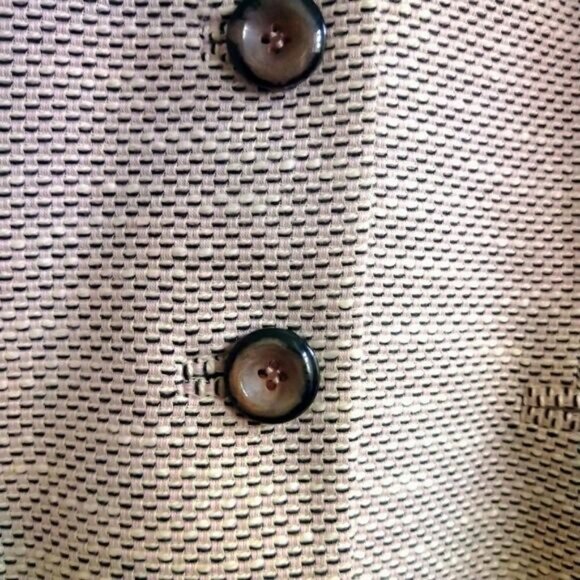 Tahari Tweed Blazer Pink & Black Woven Floral Blazer, Size - 4P - Picture 5 of 8